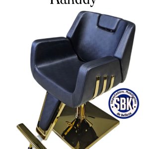 Silla de peluqueria dorada.
